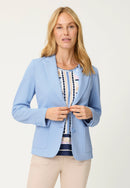 Button Through Blazer - Cloud Blue