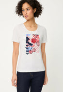 Riviera Mood Print T-Shirt - Off White