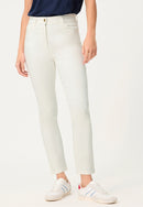 Riviera Mood Slim Crop Trousers - Off White