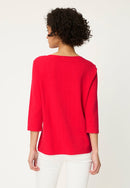 Riviera Mood Boatneck T-Shirt - French Red