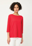 Riviera Mood Boatneck T-Shirt - French Red