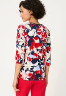 Riviera Mood Print T-Shirt - French Red