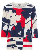 Riviera Mood Print T-Shirt - Ink Blue