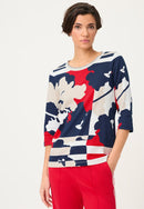 Riviera Mood Print T-Shirt - Ink Blue