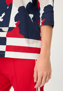 Riviera Mood Print T-Shirt - Ink Blue