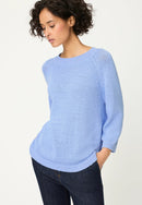 Riviera Mood Plain Round Neck Jumper - Cloud Blue
