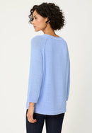 Riviera Mood Plain Round Neck Jumper - Cloud Blue