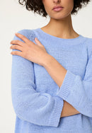 Riviera Mood Plain Round Neck Jumper - Cloud Blue