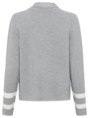 Long Sleeve Cardigan - Pearl Grey Melange