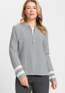 Long Sleeve Cardigan - Pearl Grey Melange