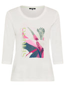 Spring Garden Placement Print Tee - Off White