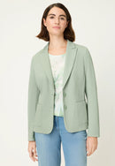 Button Through Blazer - Salvia Green