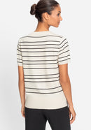 Striped Short Sleeve Jumper - Canvas Beige