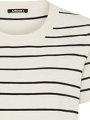 Striped Short Sleeve Jumper - Canvas Beige