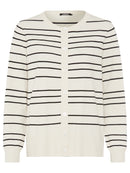 Striped Cardigan - Canvas Beige