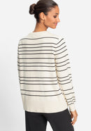 Striped Cardigan - Canvas Beige
