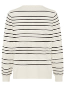 Striped Cardigan - Canvas Beige