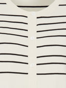 Striped Cardigan - Canvas Beige
