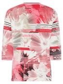 Graphic Print Long Sleeve T-Shirt - Red Rose