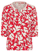 Long Sleeve Print T-Shirt - Red Rose