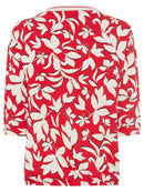 Long Sleeve Print T-Shirt - Red Rose