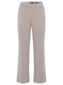 Cropped Casual Trousers - Dark Taupe