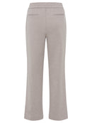 Cropped Casual Trousers - Dark Taupe