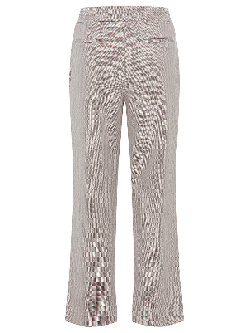 Cropped Casual Trousers - Dark Taupe