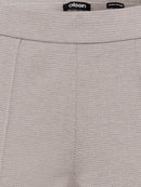 Cropped Casual Trousers - Dark Taupe