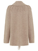 Plain Cardigan - Dark Taupe Melange