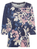 All Over Print T-Shirt - Indigo Denim