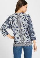 All Over Print T-Shirt - Indigo Denim