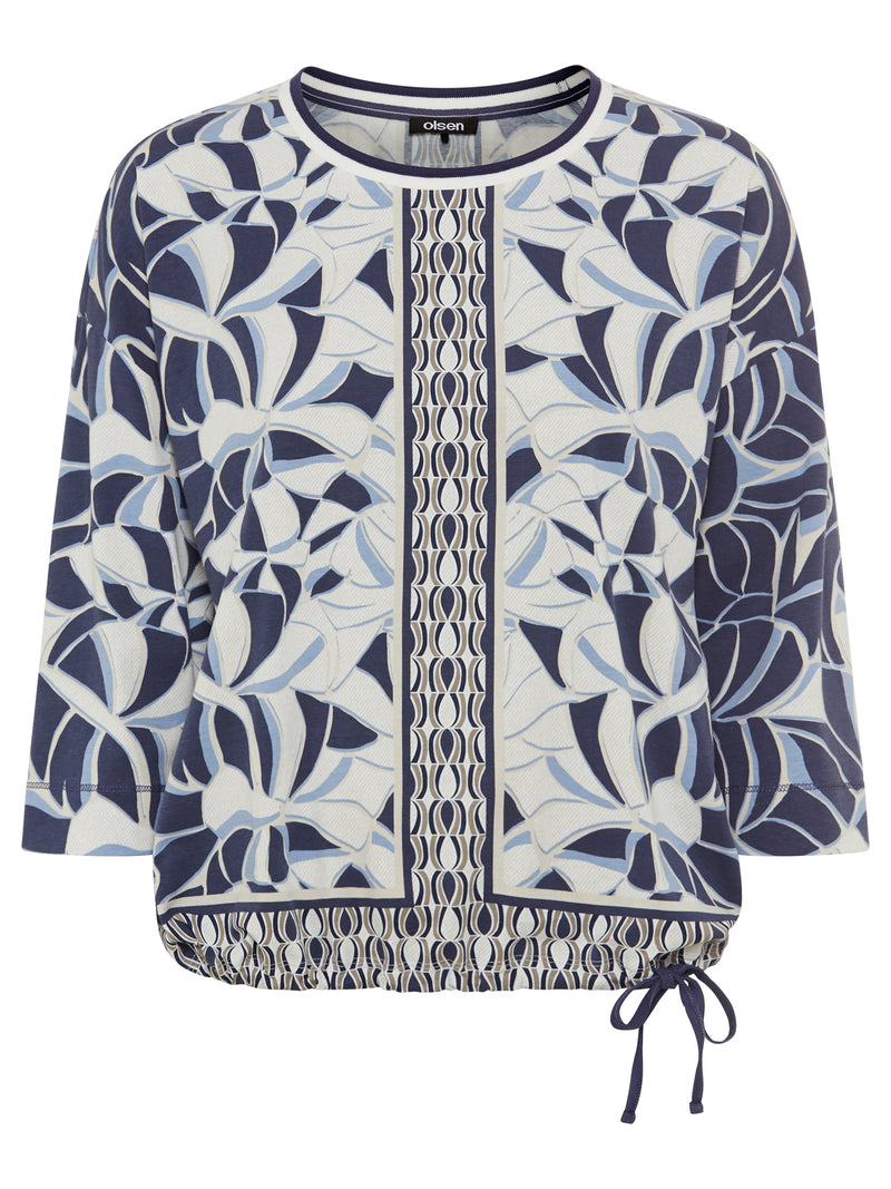 All Over Print T-Shirt - Indigo Denim