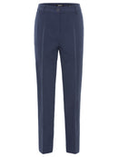 Cropped Casual Trousers - Indigo Denim