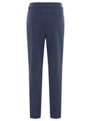 Cropped Casual Trousers - Indigo Denim