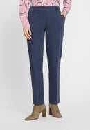 Cropped Casual Trousers - Indigo Denim
