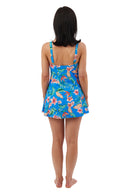 Tropical Skirt Swimsuit - Cobalt Blue