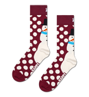 Jumbo Snowman - Burgundy/cream