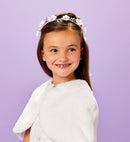 Audrey Communion Head Ring - White