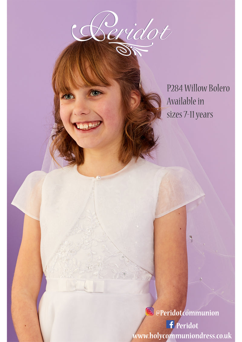 Willow Communion Bolero - White