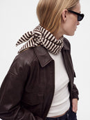 Komma Triangle Scarf - Hot Fudge/whitecap Gray