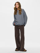 Sadie Long Sleeve Stripe T-Shirt - Cashmere Blue/hot Fudge
