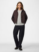 Jabina High Neck Jacket - Chocolate Plum