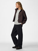 Jabina High Neck Jacket - Chocolate Plum