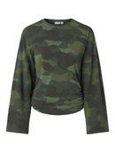 Alli Camo Print Sweatshirt - Military Olive/army