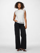 Olline Sleeveless Lace Top - Cloud Dancer