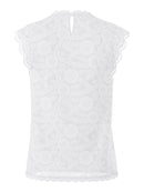 Olline Sleeveless Lace Top - Cloud Dancer