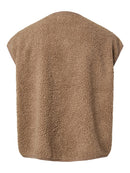 Katty Sleeveless Teddy Gilet - Silver Mink