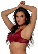 Contoured Underwire Bra - Dark Red