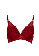 Contoured Underwire Bra - Dark Red